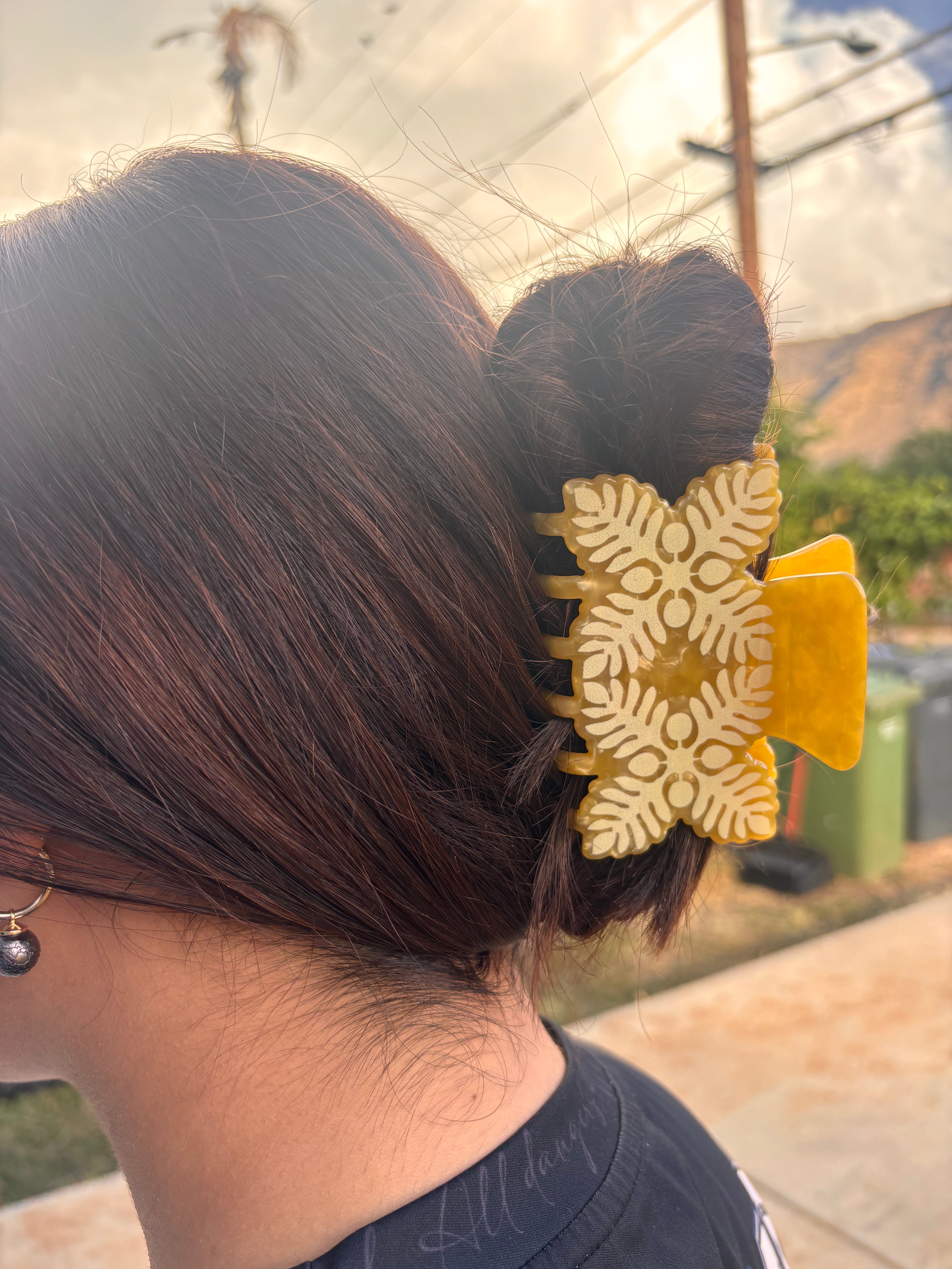 ʻUlu Quilted Hair Clips