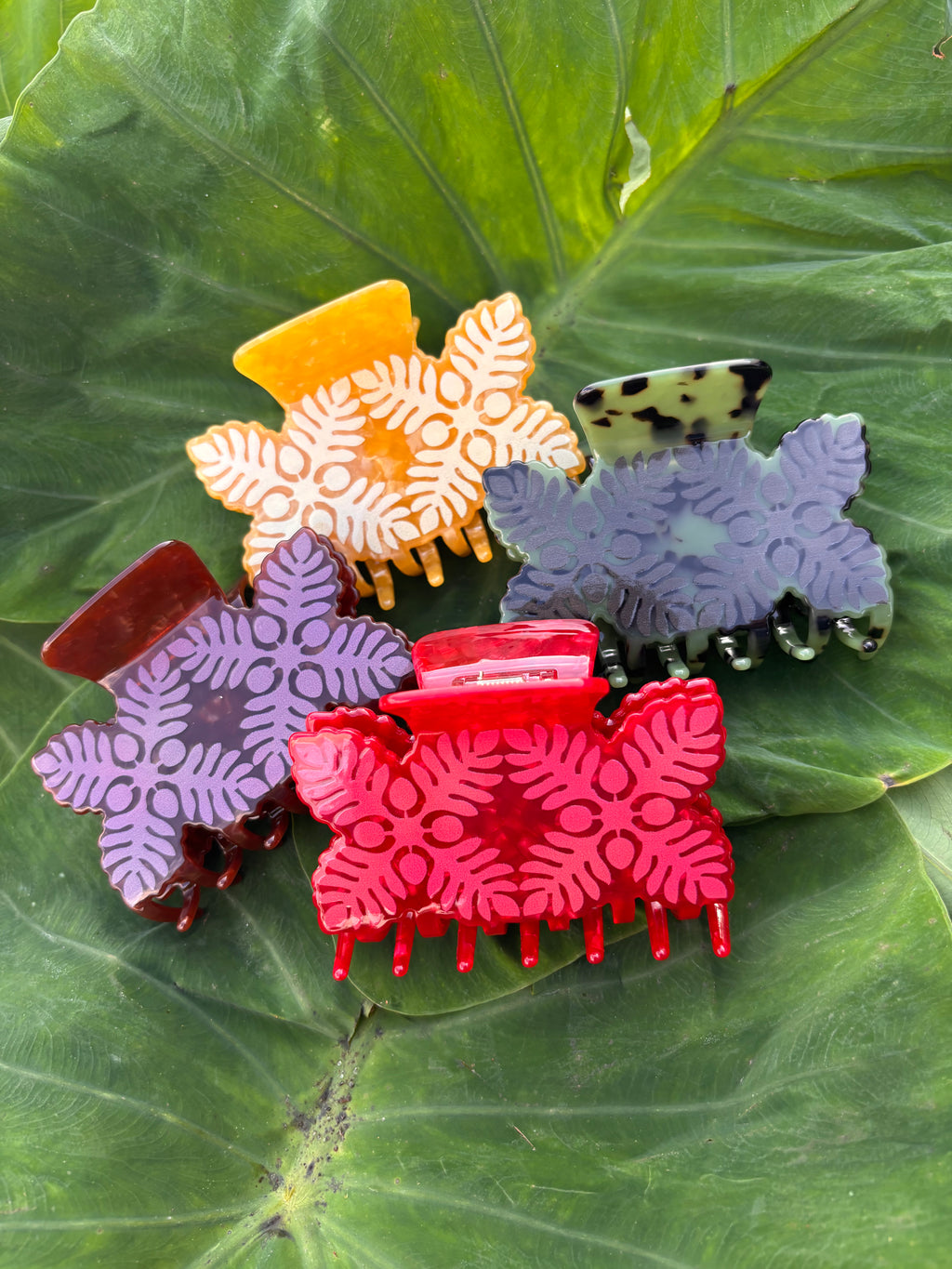ʻUlu Quilted Hair Clips