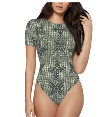 CAP SLEEVE PALAKA/ʻULU BODY SUITS