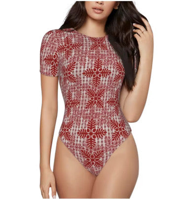 CAP SLEEVE PALAKA/ʻULU BODY SUITS