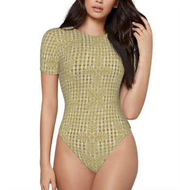 CAP SLEEVE PALAKA/ʻULU BODY SUITS