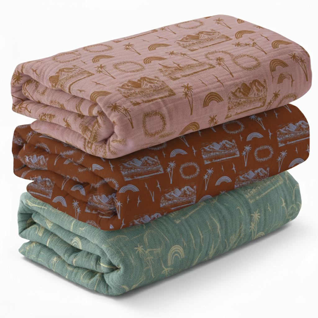 Pre-Order: Bamboo Gauze Old Hawaiian Town