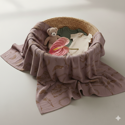 Pre-Order: Bamboo Gauze Old Hawaiian Town